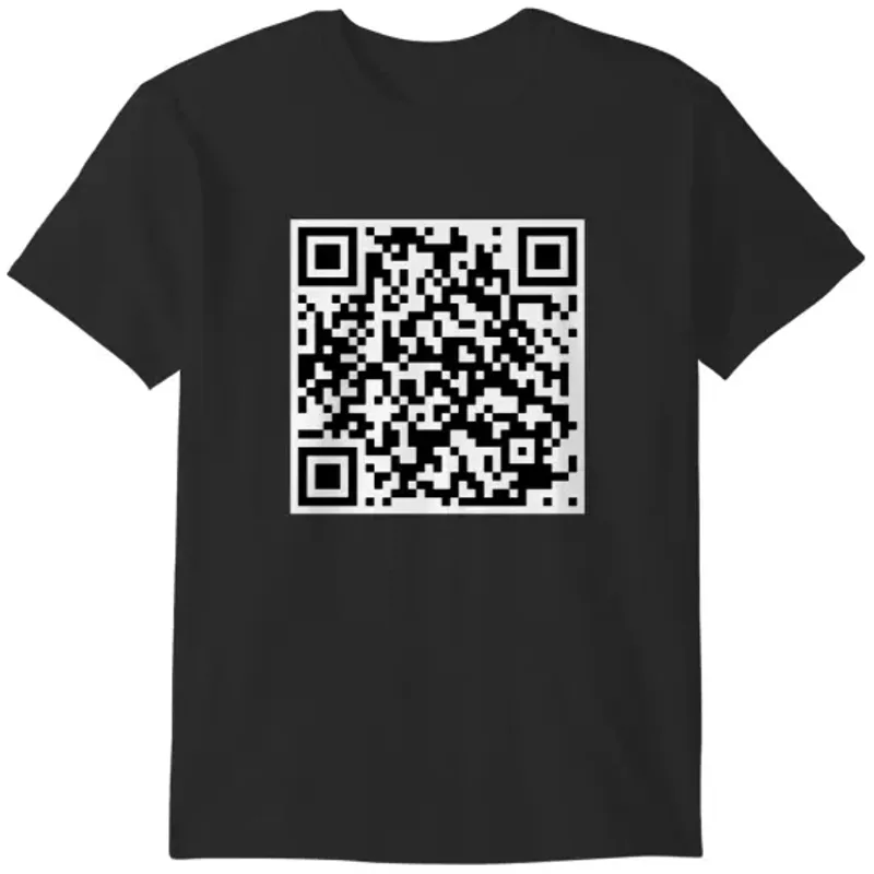 T-shirt with QR code